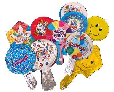 4" Foil Balloon Assortment - Birthday (50ct) - Premium Party Distribution