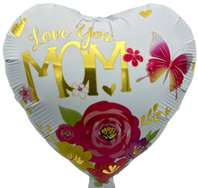 4" Love you Mom Floral Butterfly (100ct) - Premium Party Distribution