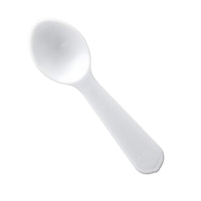 4" Mini Dessert Spoons - White (36ct) - Premium Party Distribution
