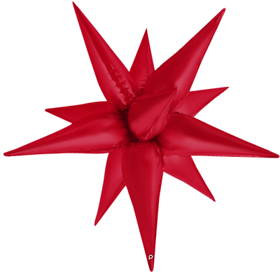 40" Red Satin Starburst - Premium Party Distribution