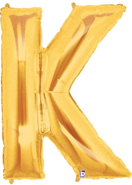 Letter K Megaloon GOLD 34in