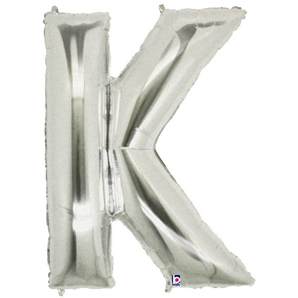 Letter K Megaloon SILVER 34in