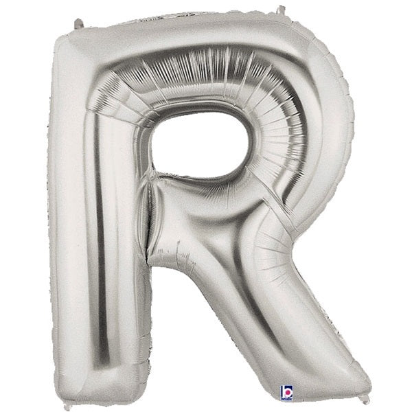 40 inch Letter R Megaloon SILVER