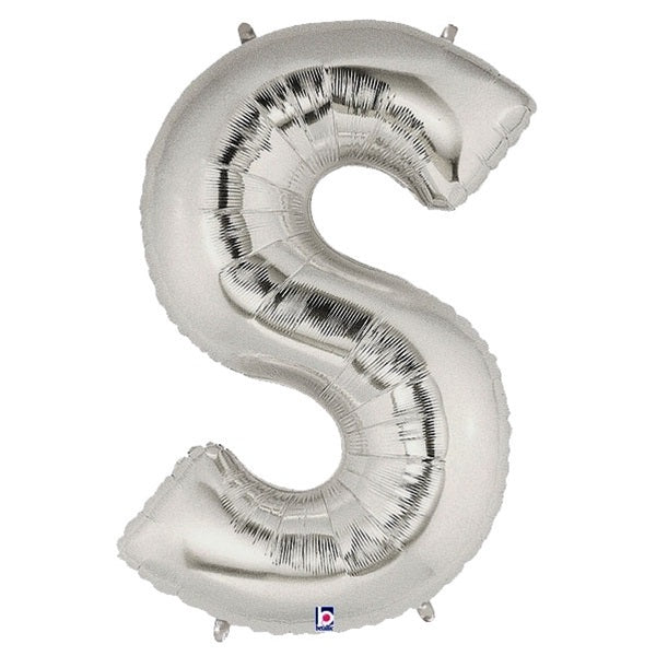 40 inch Letter S Megaloon SILVER