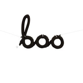 42" Boo Script Balloon - Black - Premium Party Distribution