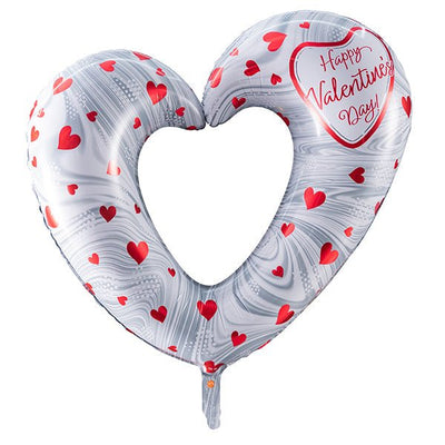 42" Open Heart - Marble and Hearts - Premium Party Distribution
