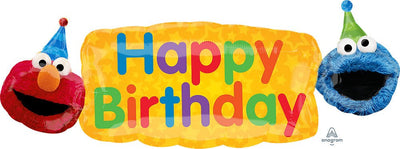 42" Sesame Street Happy Birthday Banner - Premium Party Distribution