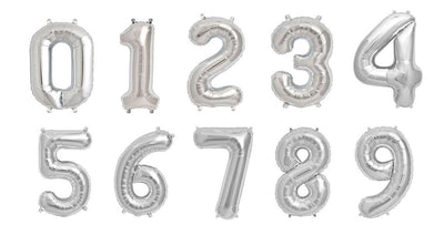 42" Silver Foil Numbers (Winner Party) - Premium Party Distribution