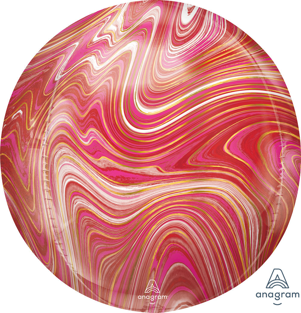 Anagram 15″ Orbz Red And Pink Marblez Orbz