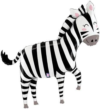 43” Jungle Zebra (Pkg) Foil Balloon - Premium Party Distribution