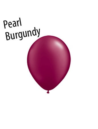 5 inch Radiant Pearl Burgundy latex balloons