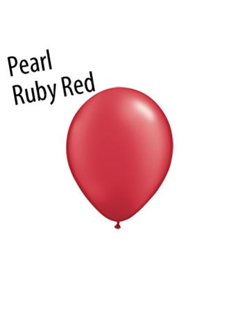 5 inch Radiant Pearl Ruby Red latex balloons