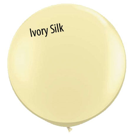 3 foot Qualatex IVORY SILK