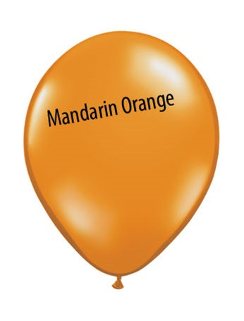 9in MANDARIN ORANGE Qualatex Plain (100ct)