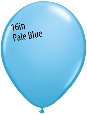 16 inch Qualatex Standard PALE BLUE Latex Balloon