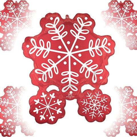 Nordic Snowflakes Foil Balloon