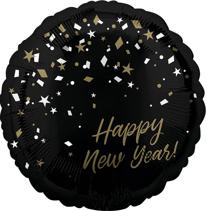 18 inch VLP New Years Pop- Round Foil Balloon