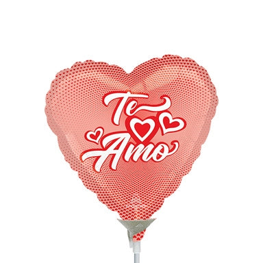 9 inch Te Amo Corazones Foil Balloon