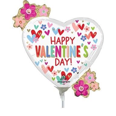 Valentine's Day Hearts & Daisies Balloon