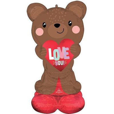 49" AirLoonz™ - Love Bear Satin Brown - Premium Party Distribution