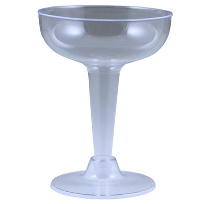 4oz Plastic Champagne Glasses - Clear (20ct) - Premium Party Distribution