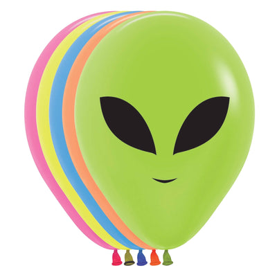 5" Alien Single - Sided Print - Assorted (100ct) - Premium Party Distribution