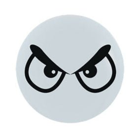 5" Angry Eyes Top Print - White (100ct) - Premium Party Distribution