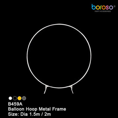 5' Balloon Hoop Metal Frame - White (B459A) - Premium Party Distribution