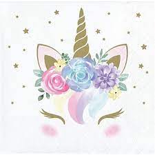 5" Beverage Napkin - Unicorn (16ct) - Premium Party Distribution