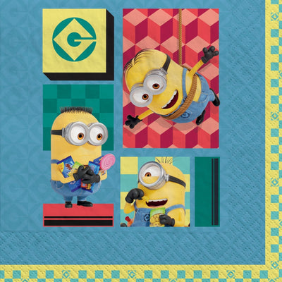 5" Beverage Napkins - Despicable Me 4 (16ct) - Premium Party Distribution