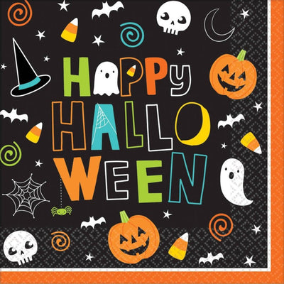 5" Beverage Napkins - Halloween Friends (60ct) - Premium Party Distribution