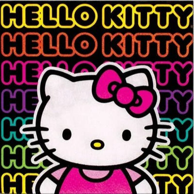 5" Beverage Napkins - Hello Kitty Neon (16ct) - Premium Party Distribution