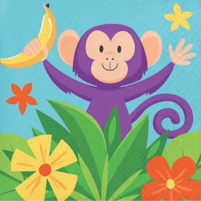 5" Beverage Napkins - Jungle Safari (16ct) - Premium Party Distribution