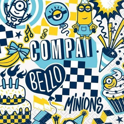 5" Beverage Napkins - Minions (16ct) - Premium Party Distribution