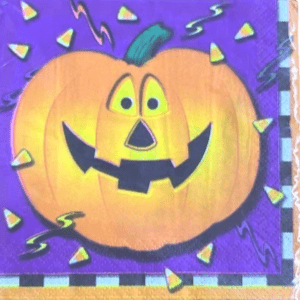 5" Beverage Napkins - Smiling Pumpkin (16ct) - Premium Party Distribution