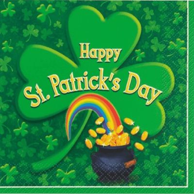 5" Beverage Napkins - St. Patrick's Day (16ct) - Unique - Premium Party Distribution