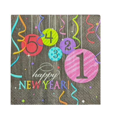 5" Beverage Napkins - Wild New Year (16ct) - Premium Party Distribution