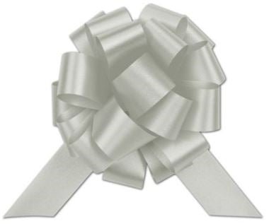 5" Pull Bow - Silver (50ct) - Premium Party Distribution