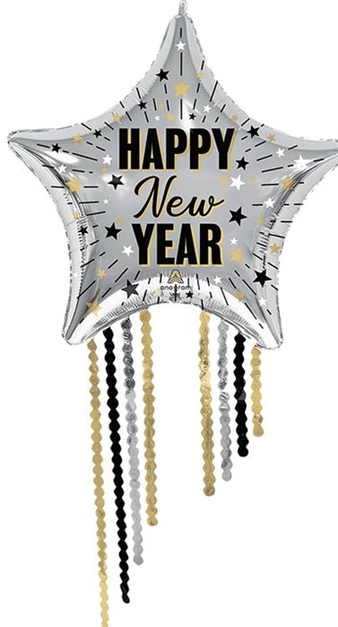 50" New Year Elegant Celebration Star with Fringe - Premium Party Distribution