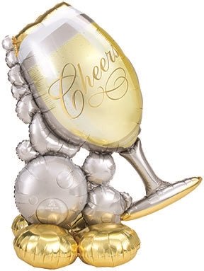 51" AirLoonz™ - Bubbly Wine Glass - Premium Party Distribution