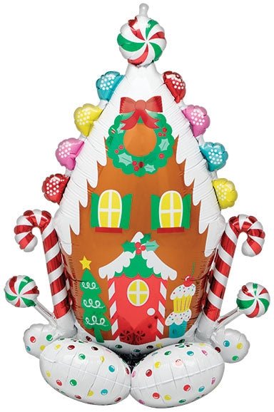 51" AirLoonz™ - Gingerbread House - Premium Party Distribution