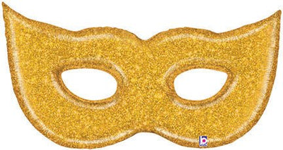 51" Gold Glitter Mask - Premium Party Distribution