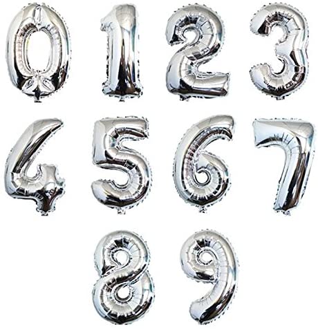 26" Silver Foil Numbers (Winner Party)