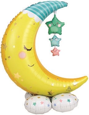 55" AirLoonz™ - Moon and Stars - Premium Party Distribution