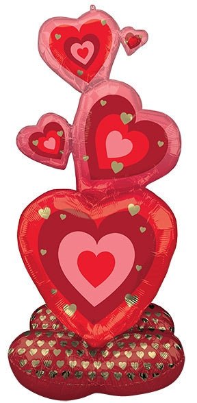 55" AirLoonz™ - Stacking Hearts - Anagram - Premium Party Distribution