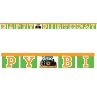 5.5' Banner - Tractor Time Happy Birthday - Premium Party Distribution