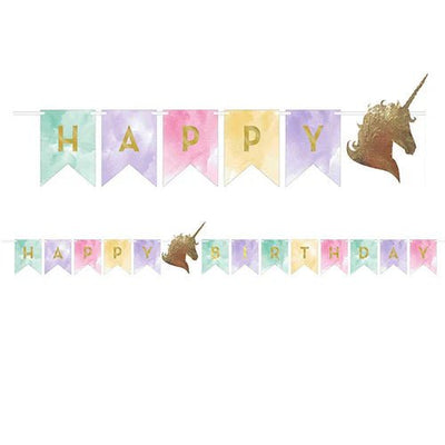 5.5' Banner - Unicorn Sparkle Happy Birthday - Premium Party Distribution