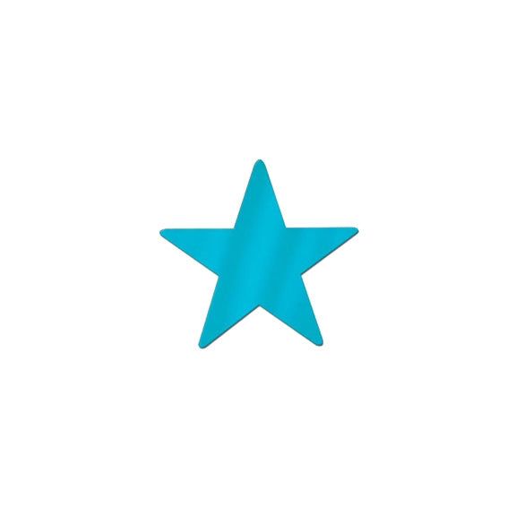 5in Die Cut Foil Star TURQUOISE pk 1dz