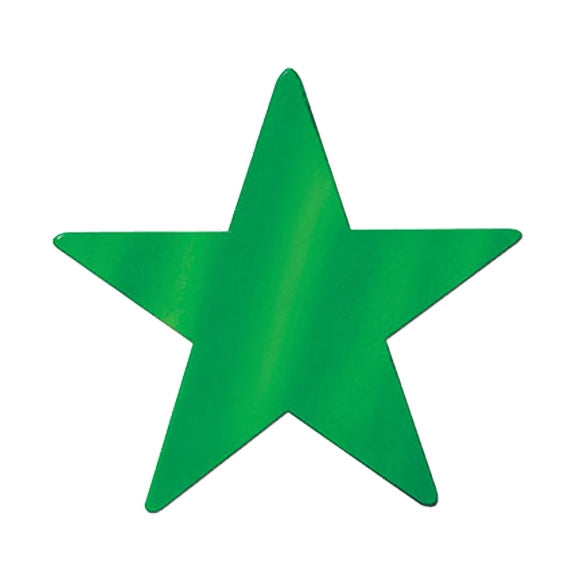 12in GREEN Die Cut Foil Star