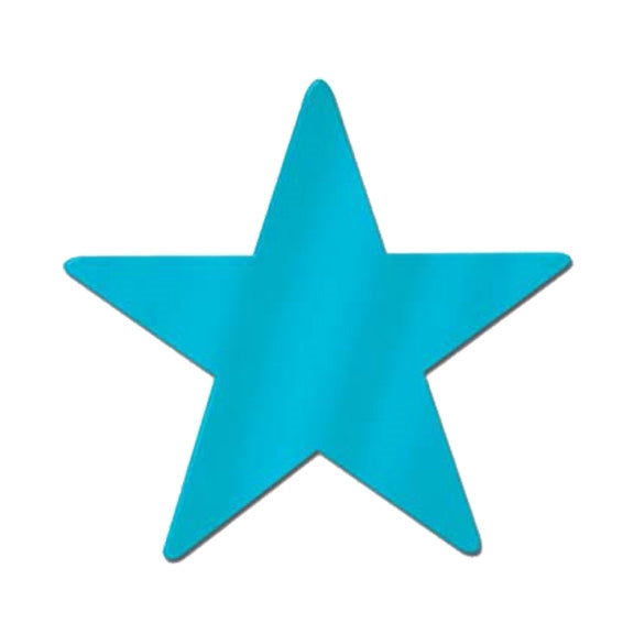 12in TURQUOISE Die Cut Foil Star